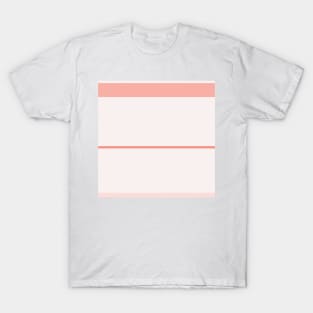 An enchanting tranquility of Very Light Pink, Pale Pink, Pale Salmon and Peachy Pink stripes. T-Shirt